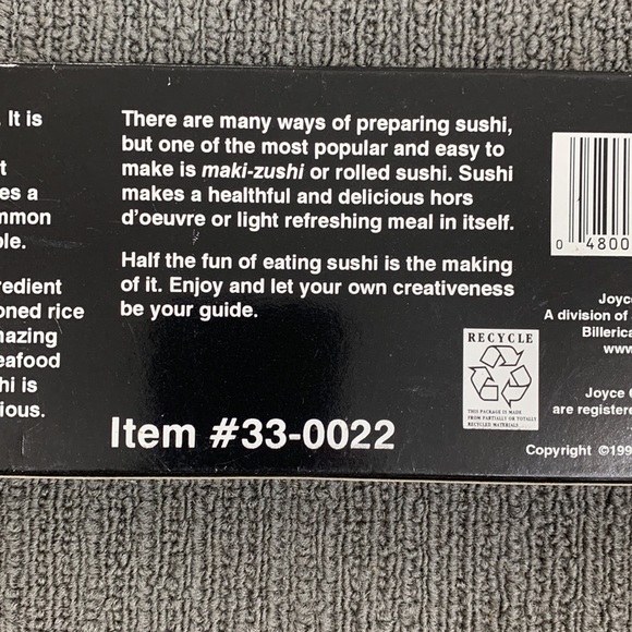 Joyce Chen Sushi Kit Make Your Own Rolled Sushi Open Box Missing Booklet - Picture 6 of 7